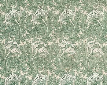 Verdant Blooms and Flowing Foliage Pattern