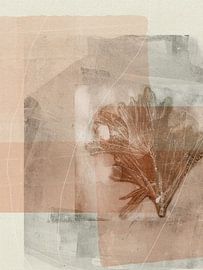 Skandinavischer, sanfter, abstrakter, minimalistischer Botanikstil in warmen Erdtönen von Dina Dankers