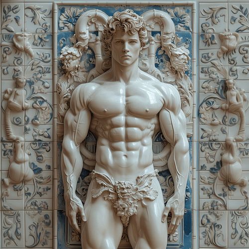 Mannelijke perfectie in steen gegoten