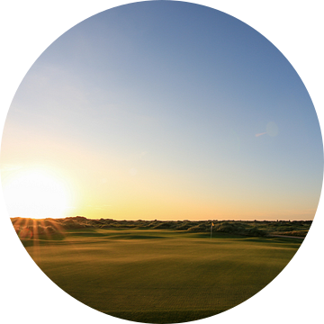 Zonsondergang Texelse Golfbaan van Peter van Weel
