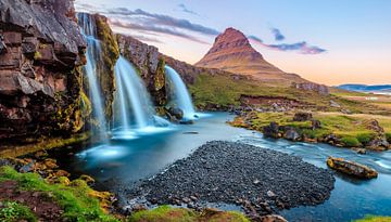 Waterval op IJsland van Sascha Kilmer