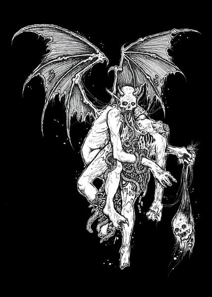 Der geflügelte Dämonenkönig frisst Menschen von Muhammad Yunus