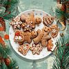 Still Life with Christmas Cookies van Marja van den Hurk