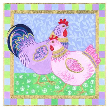 Colorful Chicken Abstract by Isabelle Brent