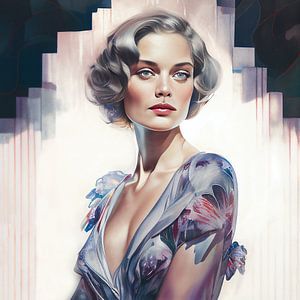 Art Deco Silber Frau