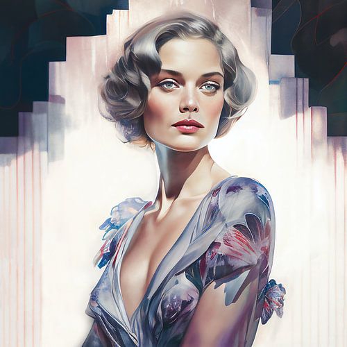 Art Deco Silver woman