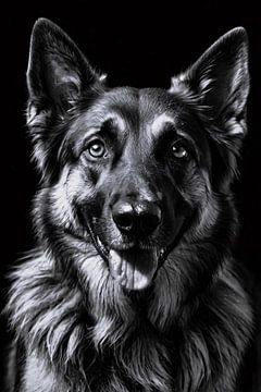 Detailed portrait of a dog by Art & Soul Creations