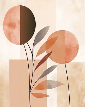 Botanique minimaliste sur Peinture Abstraite