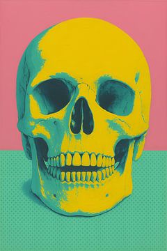 Schedel popart schilderij. van Johannes