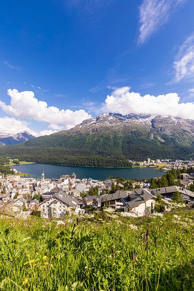 St. Moritz und St. Moritzersee in der Schweiz von Werner Dieterich