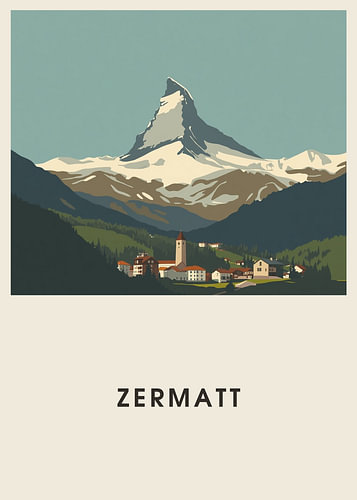 Zermatt – Mid-Century travel poster