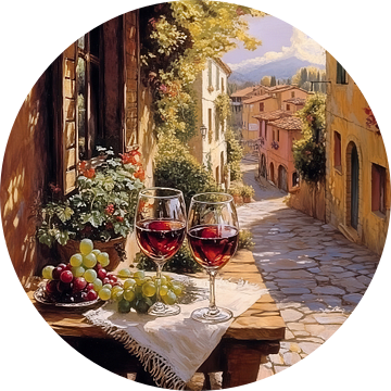 Wijn drinken in Italië van Koffie Zwart