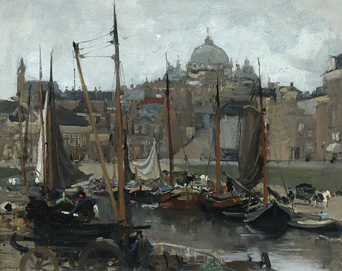 Der Hafenkai mit Seinpost, Scheveningen, Floris Arntzenius