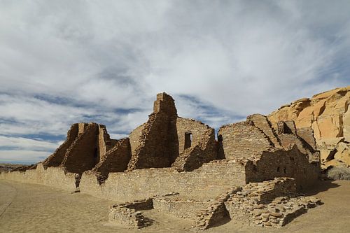 Pueblo Bonito (Pueblo cultuur) Structuur in Chaco Canyon, VS staat New Mexico USA