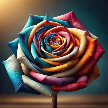 Roos in fantastische kleuren van Willem Lutgerink