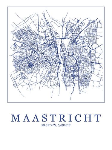 Gestylde plattgrond van Maastricht