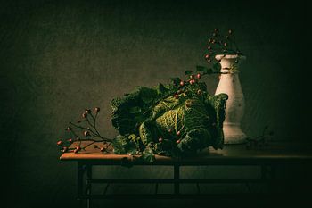 Stilleven groene kool