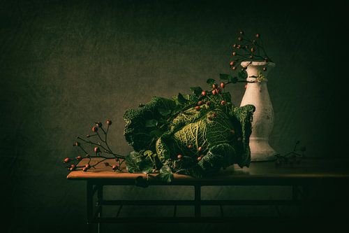 Stilleven groene kool