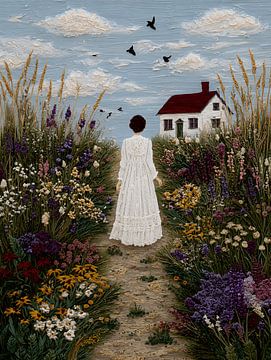 Path through flower garden by Gypsy Galleria