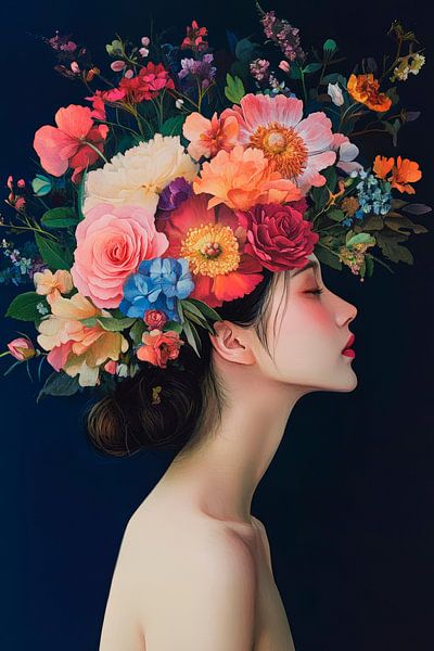 Blütenkrone: Eleganz in Farbenspiel von Poster Art Shop