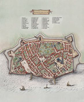 Karte von Harderwijk 17. Jahrhundert