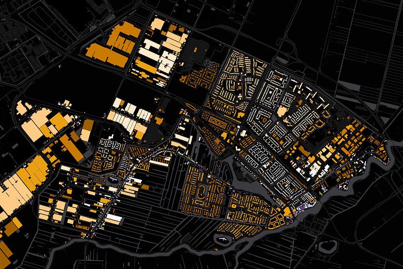 Kaart van Uithoorn abstract von Maps Are Art