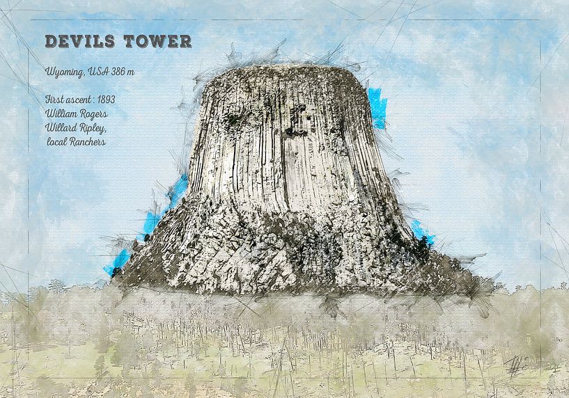 Devils Tower, Wyoming, USA by Theodor Decker