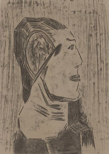 Et portrait de femme de profil