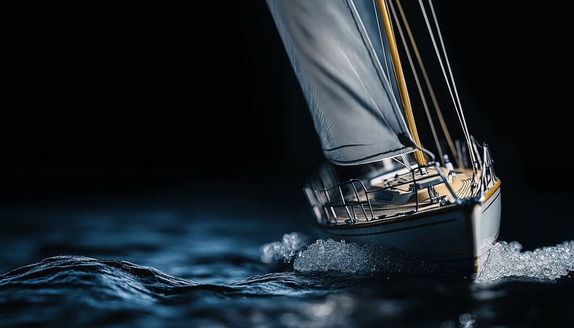 Maquette de voilier dans l'eau panorama par TheXclusive Art