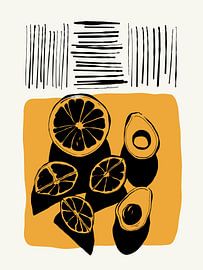 Illustration: Orange and avocado by Studio Allee