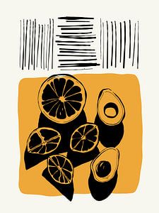 Illustration: Orange und Avocado von Studio Allee