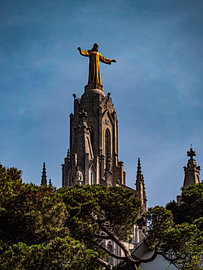 The Christ the Redeemer statue on Tibidabo, overlooking Barcelona by MADK