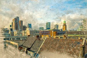 Gestrichene Dächer von Rotterdam I