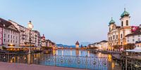Oude stad Luzern in Zwitserland van Werner Dieterich thumbnail