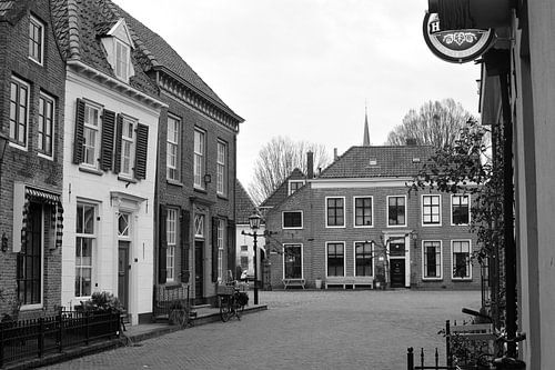 Smeepoortenbrink van Harderwijk in zwart-wit