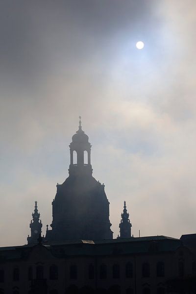 Foggy morning, view to the Frauenkirche Dresden by Thomas Jäger
