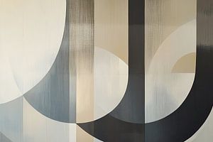 Graue Kreise | Abstrakte Kreise und Streifen