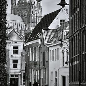 De Waterstraat Den Bosch zwart-wit van Den Bosch aan de Muur