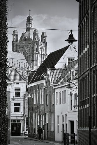 Die Waterstraat Den Bosch schwarz und weiß