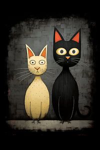 schwarz-weiße Katze