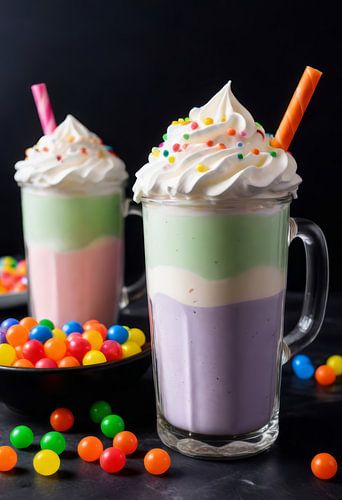 Rainbow Delight Milkshakes
