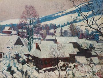 Josef Stoitzner, Winter in het Waldviertel, ca. 1920 van Atelier Liesjes