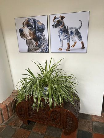 Bouvier bernois Delft Blue