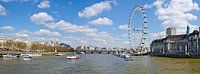 Londen, Theems met London Eye van Leopold Brix thumbnail