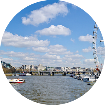Londen, Theems met London Eye van Leopold Brix