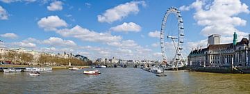 London, Thames with London Eye by Leopold Brix