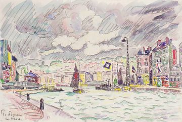 Le Havre with rain clouds - Paul Signac