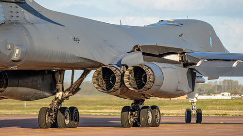 Jet power from the Rockwell B-1B Lancer bomber.