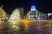Photo de nuit d'Eindhoven le Blob et Lichttoren sur Anton de Zeeuw