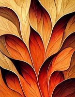 Abstraktes Blatt in Herbstfarben